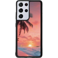 Samsung Galaxy S21 Ultra 5G Case Hülle - Silikon schwarz Watch more sunsets Summer 2026