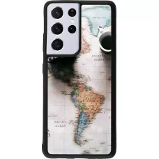 Coque Samsung Galaxy S21 Ultra 5G - Silicone rigide noir Travel 01