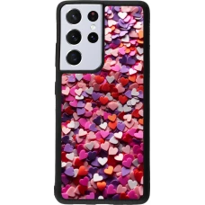 Coque Samsung Galaxy S21 Ultra 5G - Silicone rigide noir Valentine 2025 Confetti