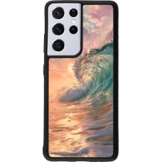 Samsung Galaxy S21 Ultra 5G Case Hülle - Silikon schwarz Wave Sunset