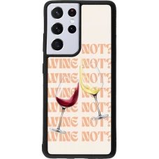 Samsung Galaxy S21 Ultra 5G Case Hülle - Silikon schwarz Wine not