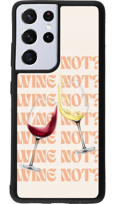Samsung Galaxy S21 Ultra 5G Case Hülle - Silikon schwarz Wine not
