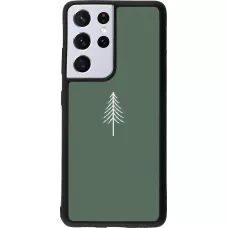 Samsung Galaxy S21 Ultra 5G Case Hülle - Silikon schwarz Christmas 22 minimalist tree