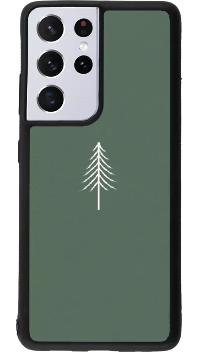 Samsung Galaxy S21 Ultra 5G Case Hülle - Silikon schwarz Christmas 22 minimalist tree
