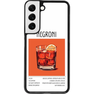 Samsung Galaxy S22 Case Hülle - Cocktail Rezept Negroni