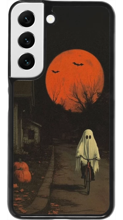 Coque Samsung Galaxy S22 - Halloween 2025 Ghost on a bicycle
