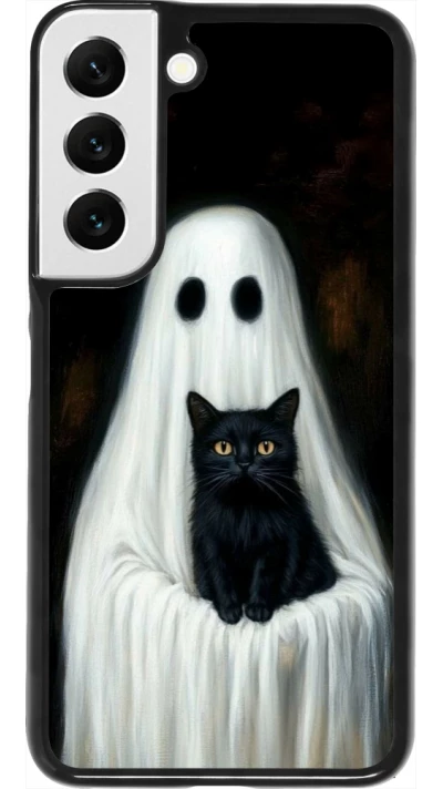 Coque Samsung Galaxy S22 - Halloween 2025 Ghost with black cat