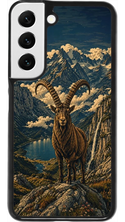 Coque Samsung Galaxy S22 - Linocut Bouquetin