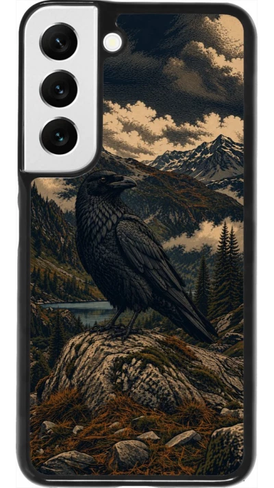 Coque Samsung Galaxy S22 - Linocut Grand Corbeau