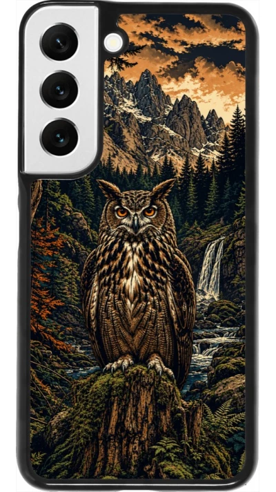 Coque Samsung Galaxy S22 - Linocut Grand-Duc