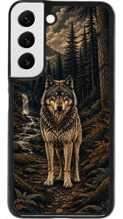 Coque Samsung Galaxy S22 - Linocut Loup