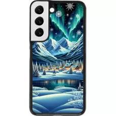 Coque Samsung Galaxy S22 - Snowy Mountain Village Lake night