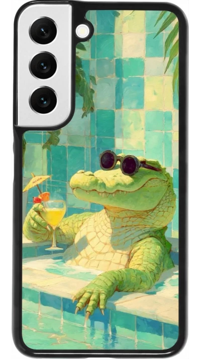 Coque Samsung Galaxy S22 - Crocodile in the swimming pool Summer 2026