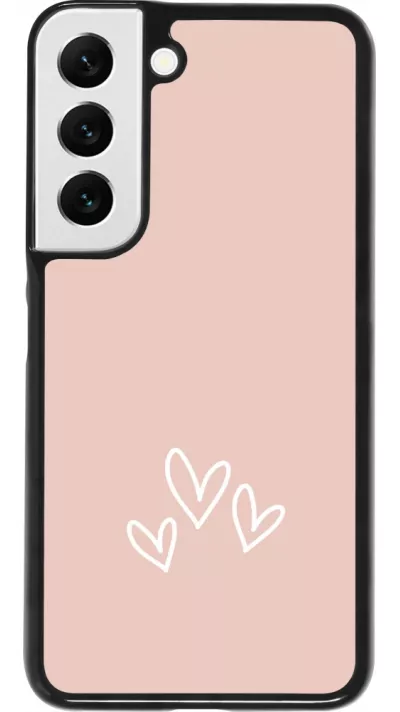 Coque Samsung Galaxy S22 - Valentine 2023 three minimalist hearts