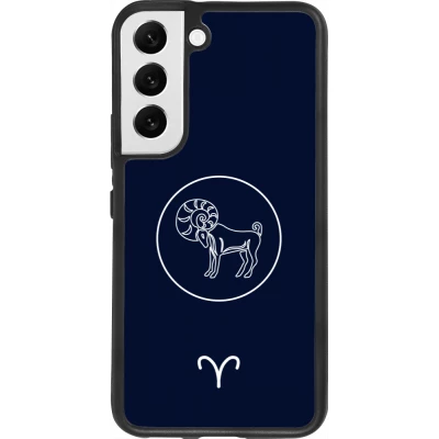 Samsung Galaxy S22 Case Hülle - Silikon schwarz Astrologie Widder