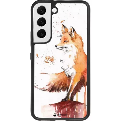 Coque Samsung Galaxy S22 - Silicone rigide noir Autumn 21 Fox