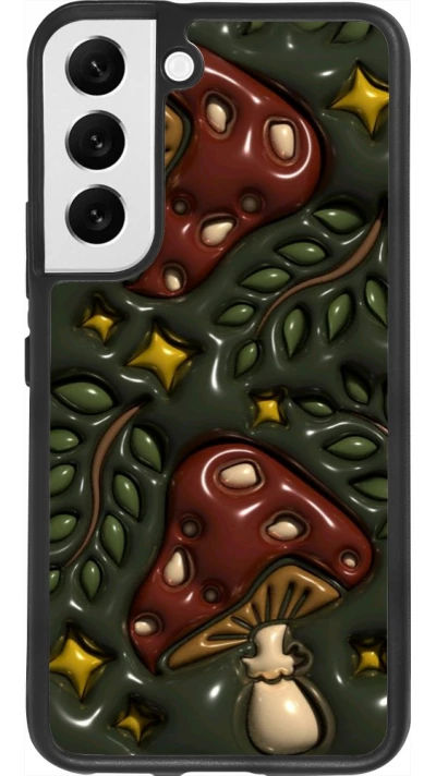 Samsung Galaxy S22 Case Hülle - Silikon schwarz Autumn 26 3D mushrooms