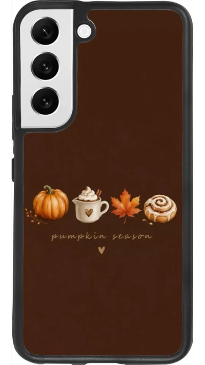 Samsung Galaxy S22 Case Hülle - Silikon schwarz Autumn 26 Pumpkin season
