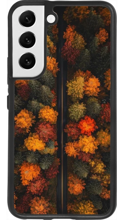 Samsung Galaxy S22 Case Hülle - Silikon schwarz Autumn 26 Road in autumn
