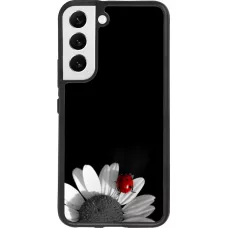 Coque Samsung Galaxy S22 - Silicone rigide noir Black and white Cox