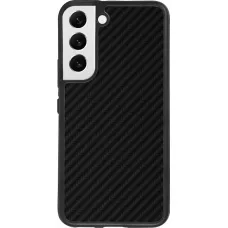 Coque Samsung Galaxy S22 - Silicone rigide noir Carbon Basic