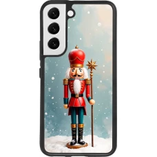 Samsung Galaxy S22 Case Hülle - Silikon schwarz Christmas 25 Nutcracker Snow