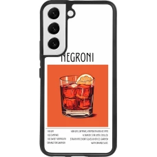 Samsung Galaxy S22 Case Hülle - Silikon schwarz Cocktail Rezept Negroni
