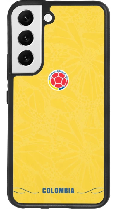 Samsung Galaxy S22 Case Hülle - Silikon schwarz Kolumbien 2026 personalisierbares Fussballtrikot