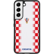 Samsung Galaxy S22 Case Hülle - Silikon schwarz Kroatien 2026 personalisierbares Fussballtrikot