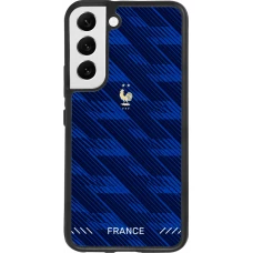 Coque Samsung Galaxy S22 - Silicone rigide noir Maillot de football France 2026 personnalisable