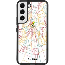 Coque Samsung Galaxy S22 - Silicone rigide noir Maillot de football Ghana 2026 personnalisable