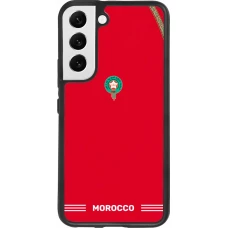 Samsung Galaxy S22 Case Hülle - Silikon schwarz Marokko 2026 personalisierbares Fussballtrikot