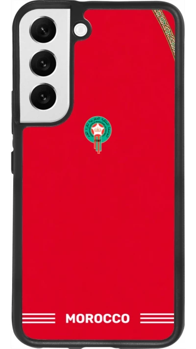 Samsung Galaxy S22 Case Hülle - Silikon schwarz Marokko 2026 personalisierbares Fussballtrikot