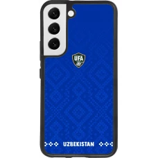 Coque Samsung Galaxy S22 - Silicone rigide noir Maillot de football Ouzbékistan 2026 personnalisable
