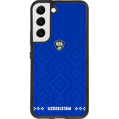 Coque Samsung Galaxy S22 - Silicone rigide noir Maillot de football Ouzbékistan 2026 personnalisable