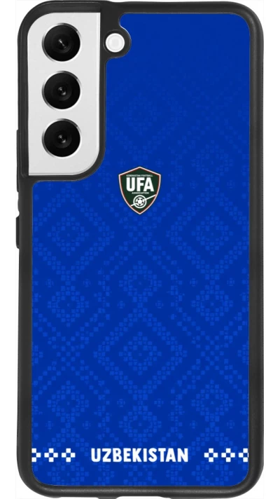Samsung Galaxy S22 Case Hülle - Silikon schwarz Usbekistan 2026 personalisierbares Fussballtrikot