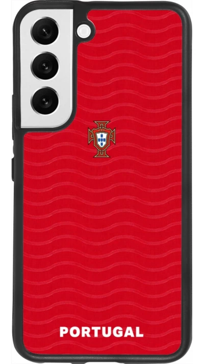 Samsung Galaxy S22 Case Hülle - Silikon schwarz Portugal 2026 personalisierbares Fussballtrikot