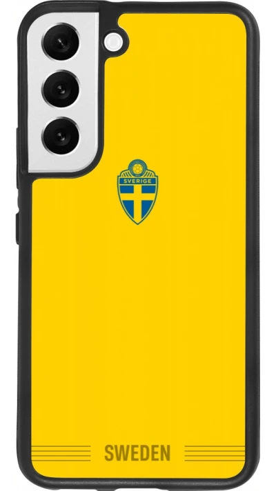 Samsung Galaxy S22 Case Hülle - Silikon schwarz Schweden 2026 personalisierbares Fussballtrikot