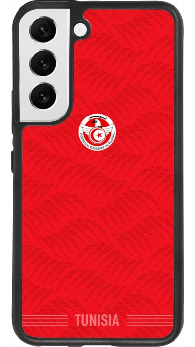 Samsung Galaxy S22 Case Hülle - Silikon schwarz Tunesien 2026 personalisierbares Fussballtrikot
