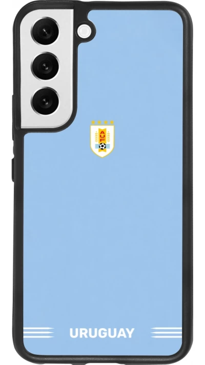 Samsung Galaxy S22 Case Hülle - Silikon schwarz Uruguay 2026 personalisierbares Fussballtrikot