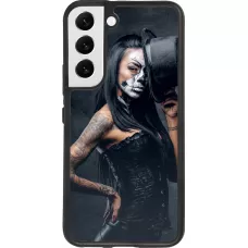 Coque Samsung Galaxy S22 - Silicone rigide noir Halloween 22 Tattooed Girl