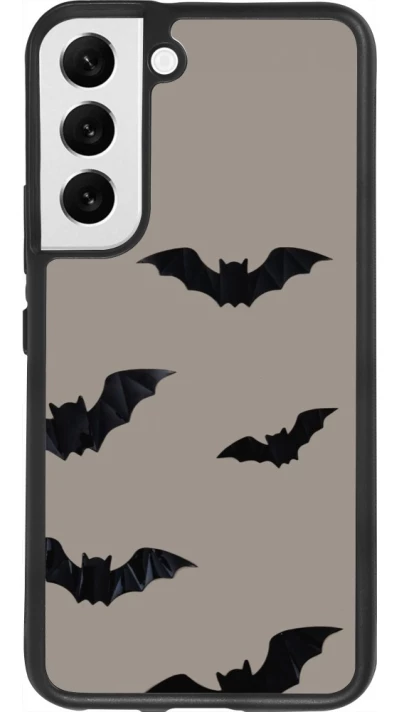 Coque Samsung Galaxy S22 - Silicone rigide noir Halloween 2026 Bats