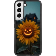 Coque Samsung Galaxy S22 - Silicone rigide noir Halloween 2026 Evil Sunflower