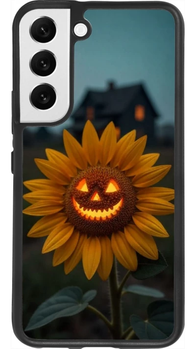 Coque Samsung Galaxy S22 - Silicone rigide noir Halloween 2026 Evil Sunflower