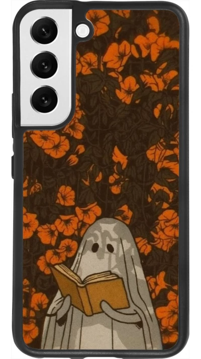 Coque Samsung Galaxy S22 - Silicone rigide noir Halloween 2026 Ghost reading