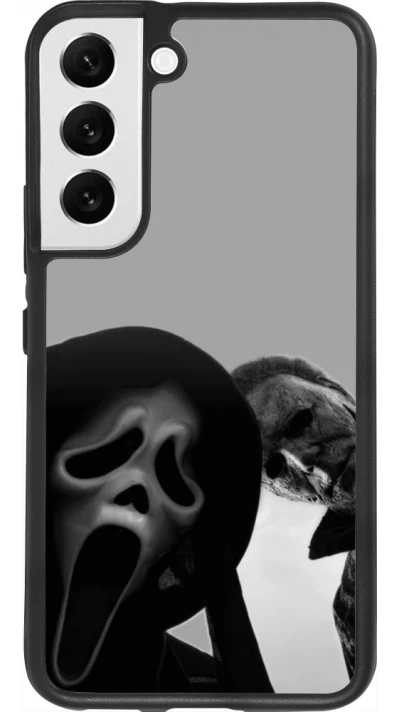 Coque Samsung Galaxy S22 - Silicone rigide noir Halloween 2026 Scream and Michael Myers