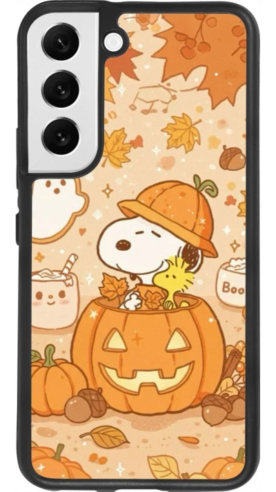 Coque Samsung Galaxy S22 - Silicone rigide noir Halloween 2026 Snoopy Halloween