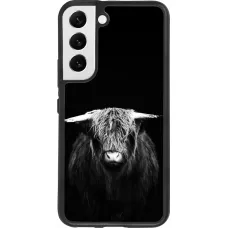 Coque Samsung Galaxy S22 - Silicone rigide noir Highland calf black