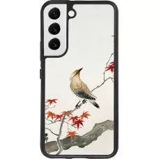 Coque Samsung Galaxy S22 - Silicone rigide noir Japanese Bird