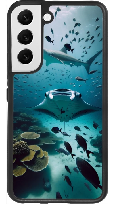 Samsung Galaxy S22 Case Hülle - Silikon schwarz Manta Lagune Reinigung